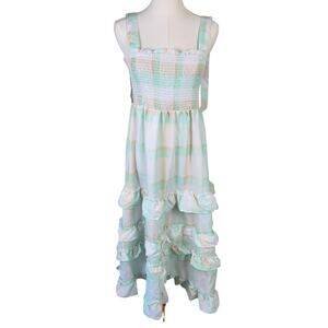 By the River Tapered Midi Sleeveless Flowy Dress US Women's L